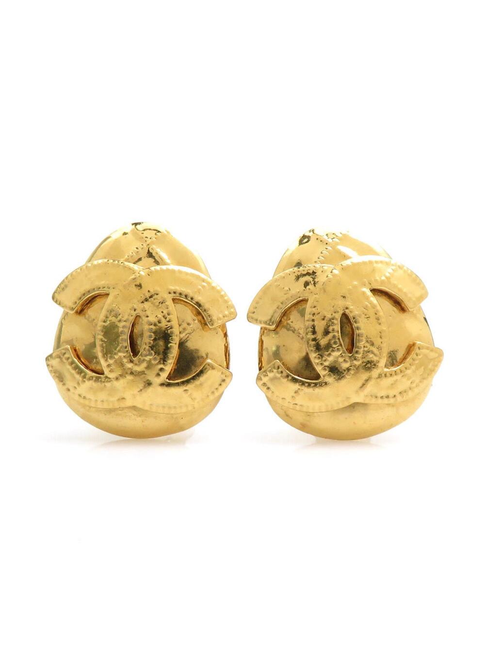 Chanel Cc Logo Clip-On Earrings Gold- #208922C66B